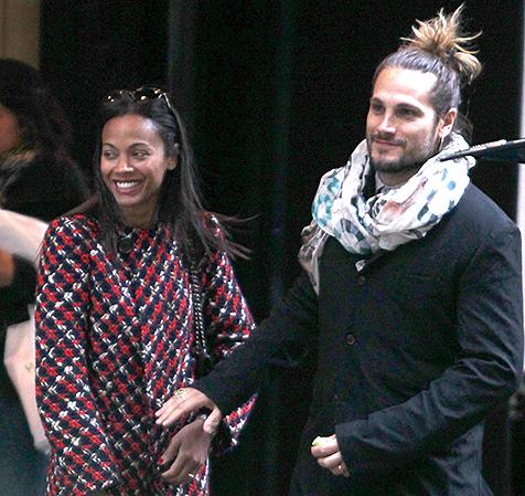 Zoe Saldana and Marco Perego