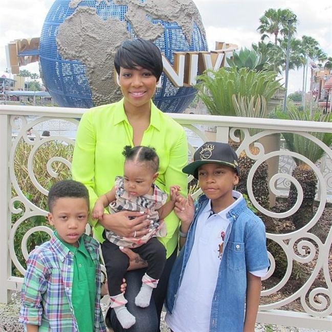 Monica Brown and her kids Rocko, Romelo and Laiyah.