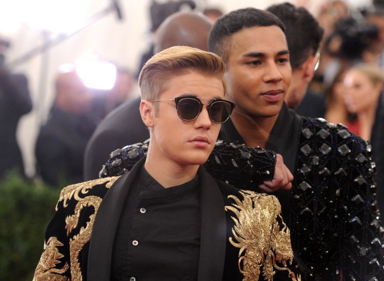 Justin Bieber and designer Oliver Rousteing