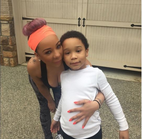 Tiny and her youngest son Major