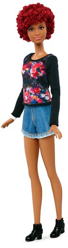 This photo provided by Mattel shows a new, tall Barbie Fashionista doll introduced in January 2016. Mattel, the maker of the famous plastic doll, said it will start selling Barbies in three new body types: tall, curvy and petite. Shell also come in seven skin tones, 22 eye colors and 24 hairstyles. (Mattel via AP)