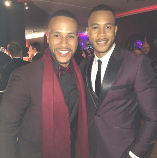 Devon Franklin and Trai Byers at the official after party.