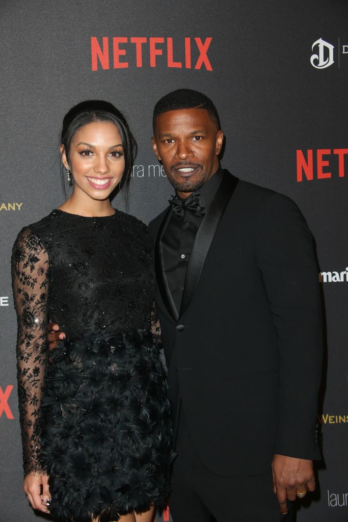 01/10/2016 - Corinne Bishop, Jamie Foxx - 2016 Weinstein Company and Netflix Golden Globes After Party - Arrivals - The Beverly Hilton Hotel - Beverly Hills, CA, USA - Keywords: Vertical, Social Event, Portrait, Photography, Arts Culture and Entertainment, Attending, Celebrities, Celebrity, Person, People, Topix, Bestof, 73rd Golden Globe Awards, 73rd Annual Golden Globe Awards Afterparty, Los Angeles, California Orientation: Portrait Face Count: 1 - False - Photo Credit: PRPhotos.com - Contact (1-866-551-7827) - Portrait Face Count: 1