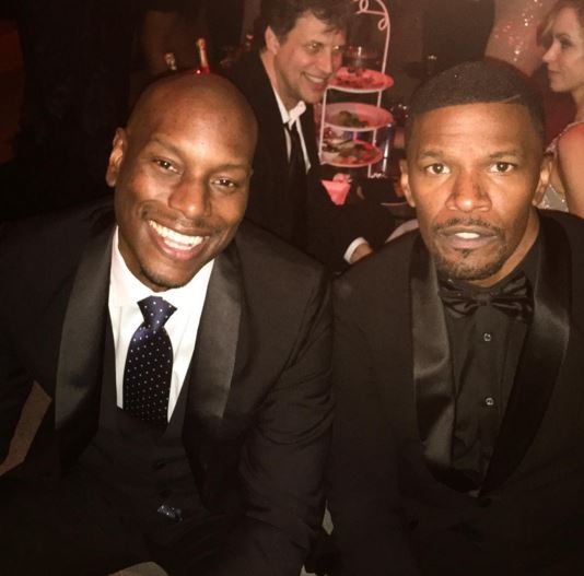 Tyrese and Jamie Foxx at the after party