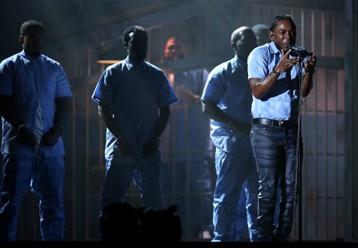 Kendrick Lamar at the 2016 Grammys