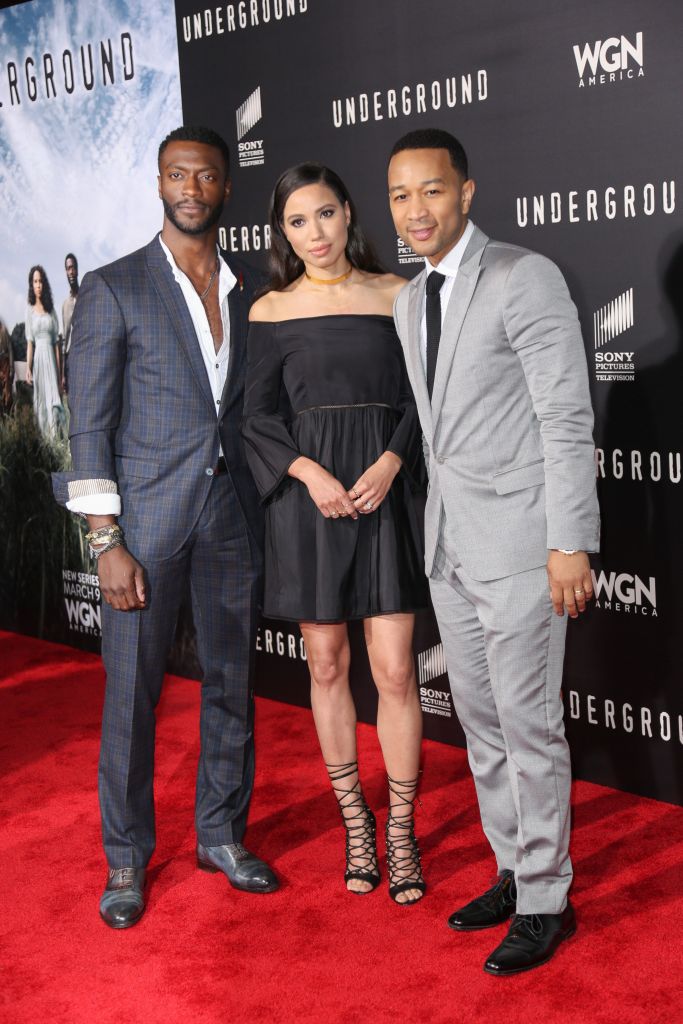 03/02/2016 - Aldis Hodge, Jurnee Smollett-Bell, John Legend - "Underground" TV Series World Premiere - Arrivals - The Theatre at Ace Hotel, 929 S Broadway - Los Angeles, CA, USA - Keywords: Vertical, Person, People, Celebrity, Celebrities, Red Carpet Event, Drama, History, Television Series, TV Show, Arts Culture and Entertainment, WGN America's "Underground" Arrivals, Bestof, Topix, Sony Pictures, United Artists Theater, Ace Hotel Downtown Los Angeles, California Orientation: Portrait Face Count: 1 - False - Photo Credit: Guillermo Proano / PR Photos - Contact (1-866-551-7827) - Portrait Face Count: 1