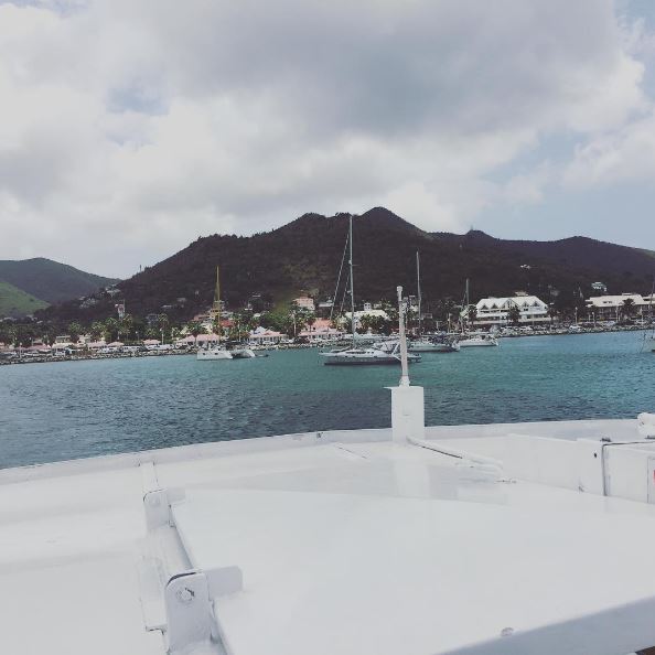 Jacque Reid snaps a photo of the beautiful view in Anguilla