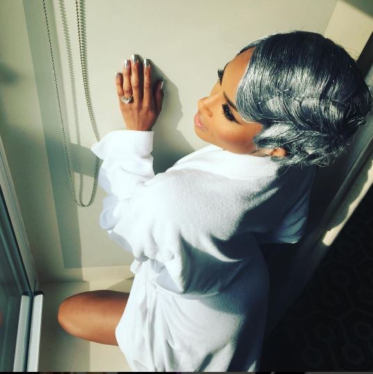 Ciara teased a short silver wig moments before the carpet began.