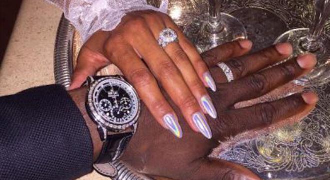 Kevin and Eniko Hart jumped the broom in August.