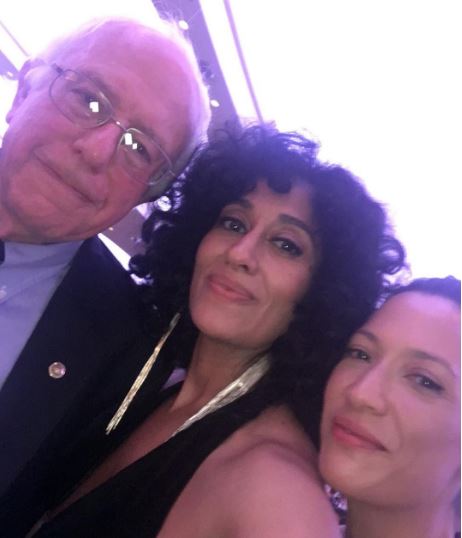 Tracee Ellis Ross and her friend Monica with Bernie Sanders