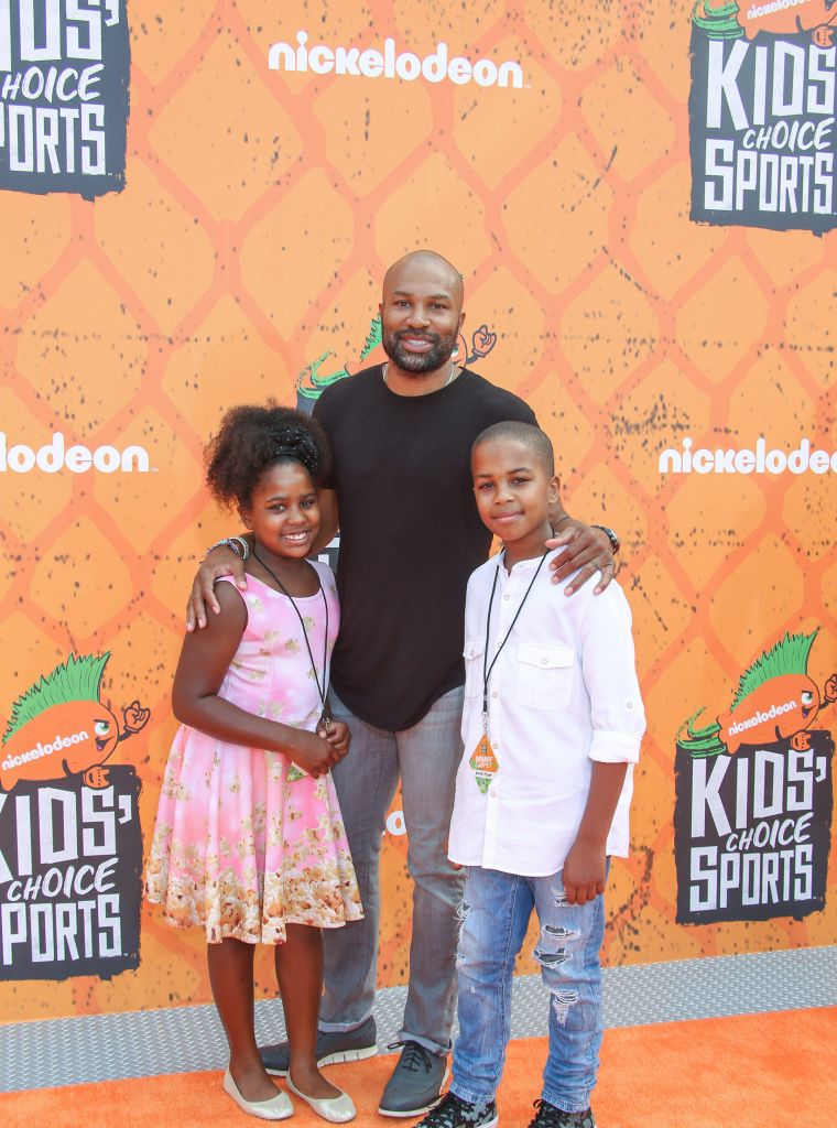 Derek Fisher and his kids