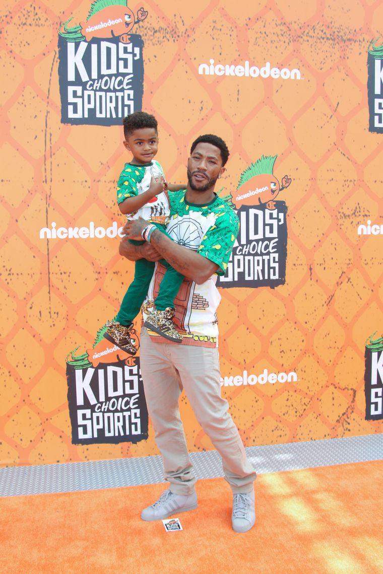 Derrick Rose and his son JP