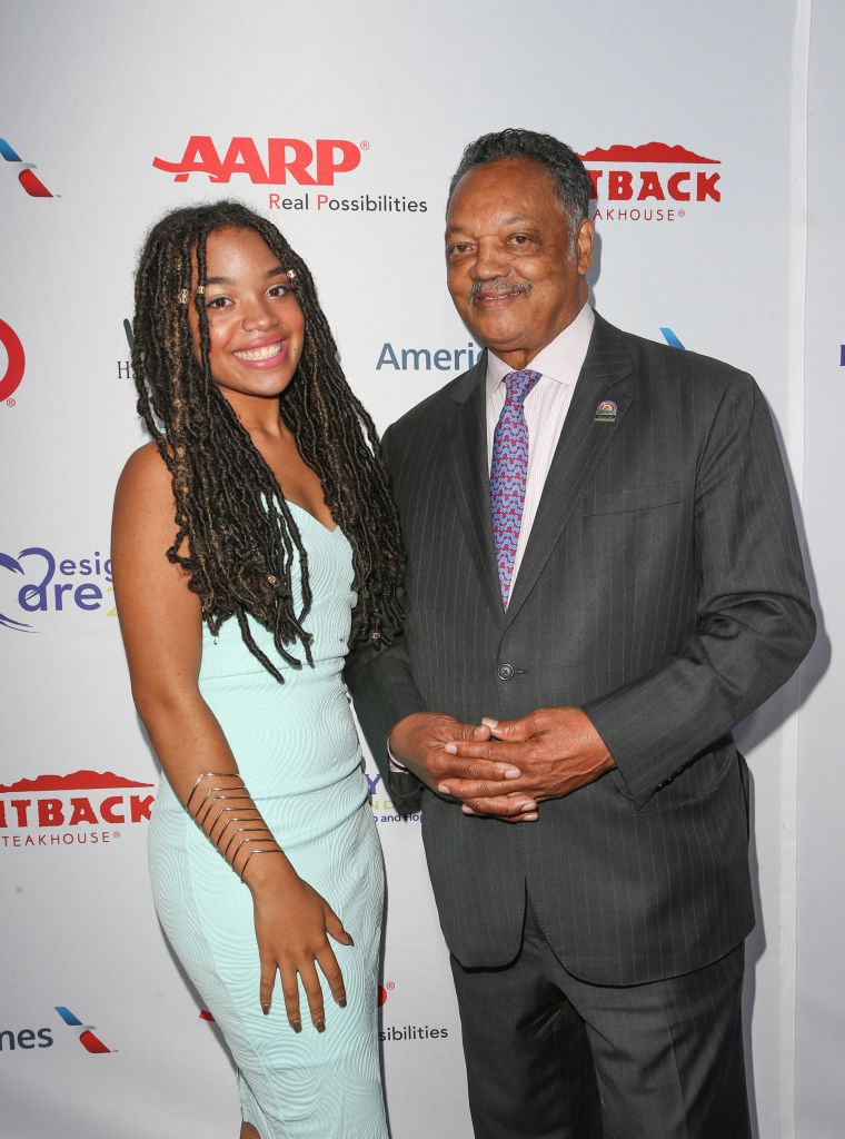 Jesse Jackson and his daughter