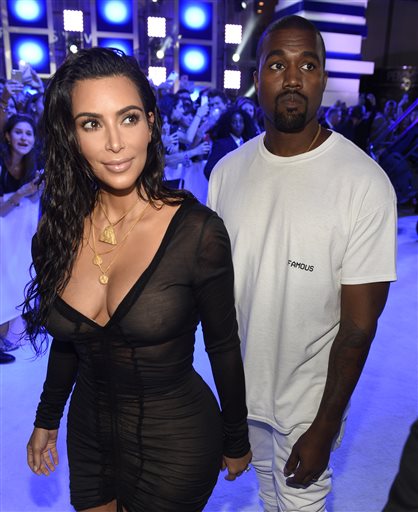 Kanye and Kim Kardashian West