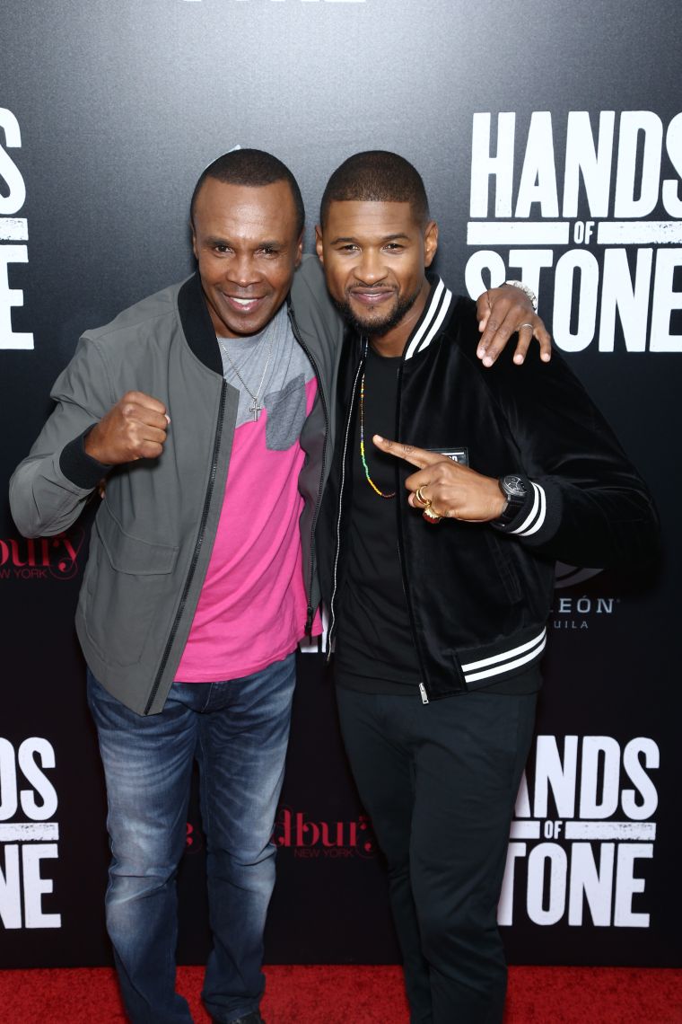 Sugar Ray Leonard and Usher