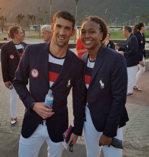 Tamika Catchings and Michael Phelps