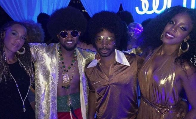 Grace Miguel, Usher, Tim Witherspoon and Kelly Rowland