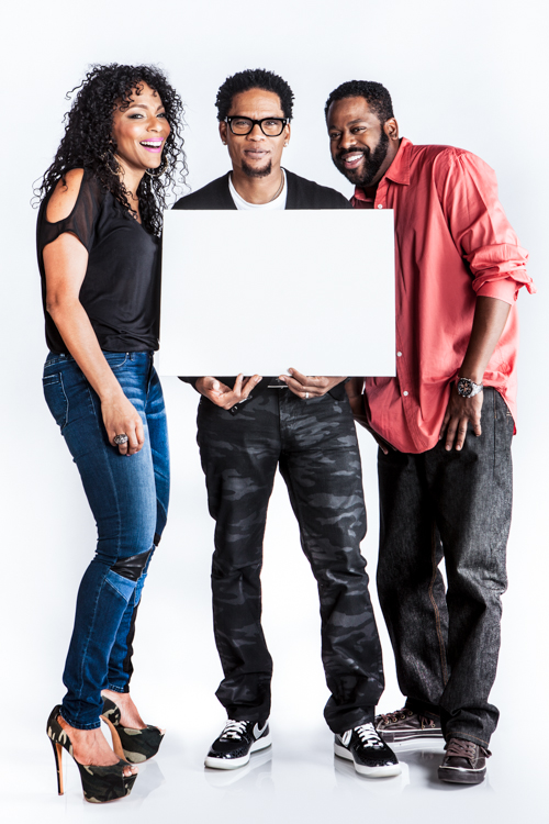 Jasmin Sanders, D.L. Hughley and Steve Wilson