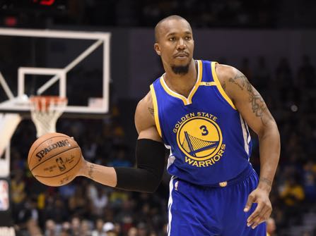In this Oct. 19, 2016 photo, Golden State Warriors forward David West (3) plays during an NBA preseason basketball game against the Los Angeles Lakers in San Diego. West is disgusted with America. Disgusted with the choice of Donald Trump for President. "The guy who got elected, it's not just the fact he got elected but people voted for him. That’s the disheartening thing" West said after a shootaround Wednesday, Nov. 9, 2016. (AP Photo/Denis Poroy)