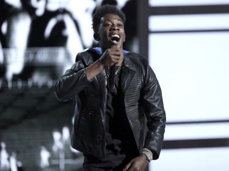 FILE - In this June 26, 2016 file photo, Desiigner performs "Panda" at the BET Awards in Los Angeles. Misdemeanor drug and menacing charges against rapper Desiigner, whose real name is Sidney Selby, have effectively been dropped less than three months after his arrest in New York. Police said in September that the performer waved a handgun during a road rage dispute while riding with friends in a hired car. (Photo by Matt Sayles/Invision/AP, File)