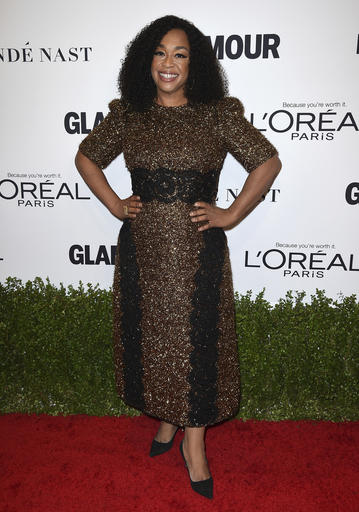 Shonda Rhimes arrives at the Glamour Women of the Year Awards at NeueHouse Hollywood on Monday, Nov. 14, 2016, in Los Angeles. (Photo by Jordan Strauss/Invision/AP)
