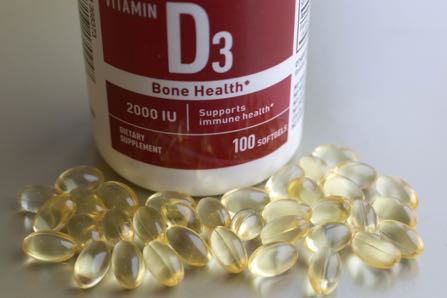 Vitamin D tablets are displayed, Wednesday, Nov. 9, 2016, in New York. Doctors are warning about vitamin D again, and it isn't the "we need more" news you might expect. Instead, they say there's an epidemic of needless testing and too many people taking too many pills for a deficiency that very few people truly have. (AP Photo/Mark Lennihan)