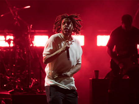 Rapper J. Cole participated in a local protest in Fayetteville, NC.