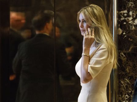 Ivanka Trump, daughter of President-elect Donald Trump, arrives at Trump Tower, Friday, Nov. 11, 2016, in New York. (AP Photo/ Evan Vucci)