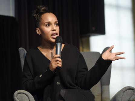 Actress Kerry Washington addresses the audience at the Women at Sundance Brunch during the 2017 Sundance Film Festival on Monday, Jan. 23, 2017, in Park City, Utah. (Photo by Chris Pizzello/Invision/AP)