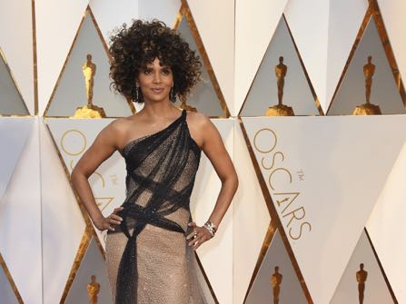 Halle Berry arrives at the Oscars on Sunday, Feb. 26, 2017, at the Dolby Theatre in Los Angeles. (Photo by Jordan Strauss/Invision/AP)