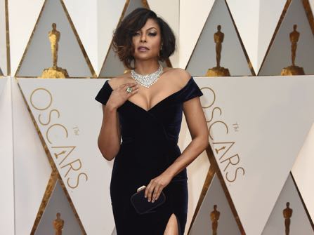 Taraji P. Henson arrives at the Oscars on Sunday, Feb. 26, 2017, at the Dolby Theatre in Los Angeles. (Photo by Jordan Strauss/Invision/AP)