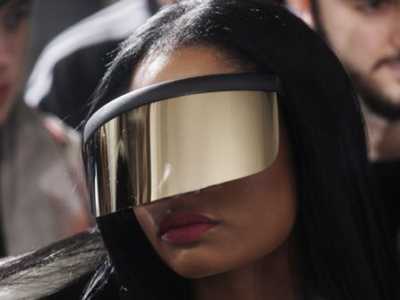 Singer Nicki Minaj attends Rick Owens' Fall-Winter 2017-2018 ready to wear fashion collection presented in Paris, Thursday, March 2, 2017. (AP Photo/Thibault Camus)