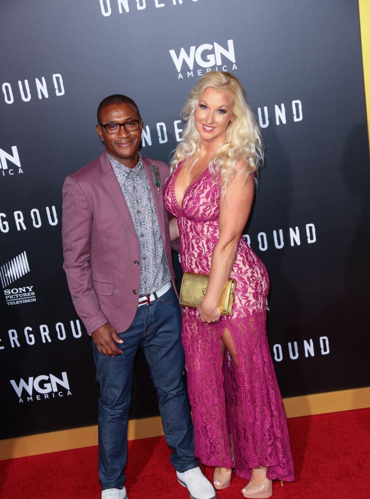 Tommy Davidson and his wife.