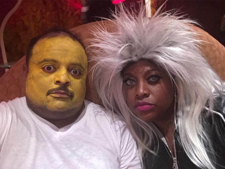 Not sure what Sherri Shepherd and Roland Martin are doing except for having some fun!