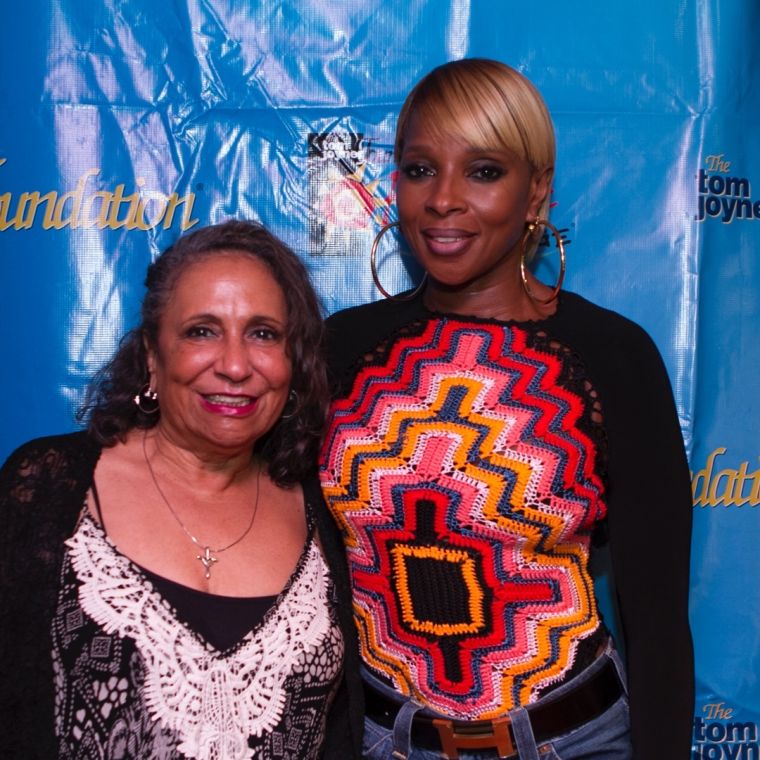 Radio One founder Ms. Cathy Hughes with Mary J. Blige