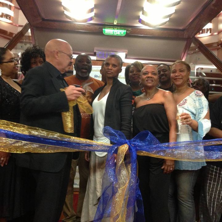 The ribbon cutting ceremony on the Fantastic Voyage Art Gallery opening.
