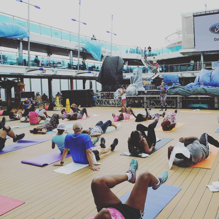 Just working on their fitness on deck.