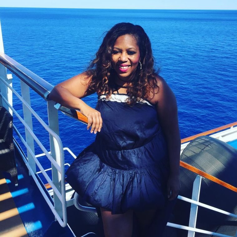 Dr. Austin and lots of beautiful blue water.