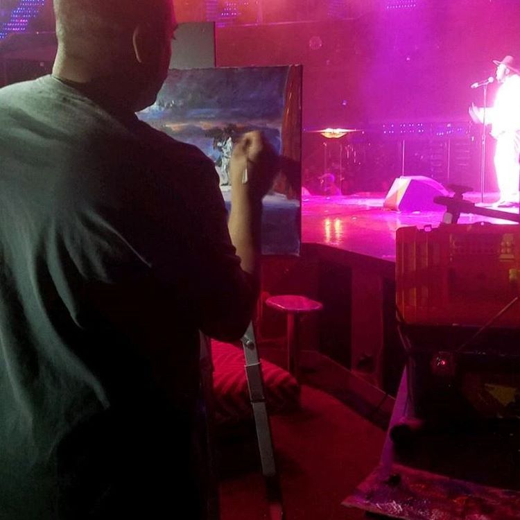 Artist Ted Ellis creates and original work of Anthony Hamilton to be auctioned off!