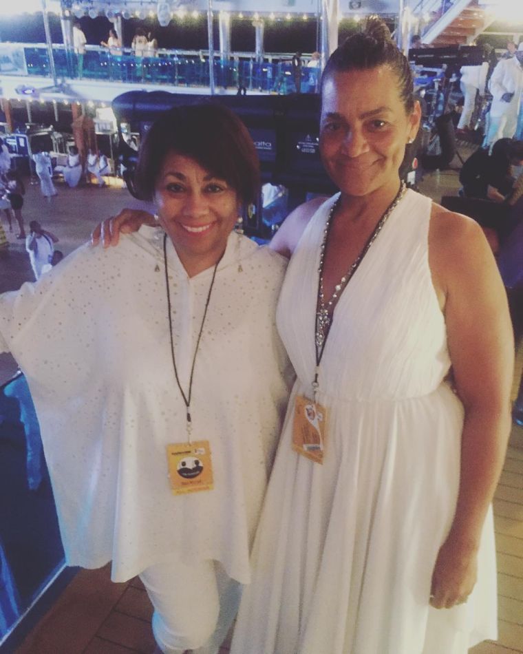 Lovely ladies Dyana Williams and Ayiko Broyard on White Night.