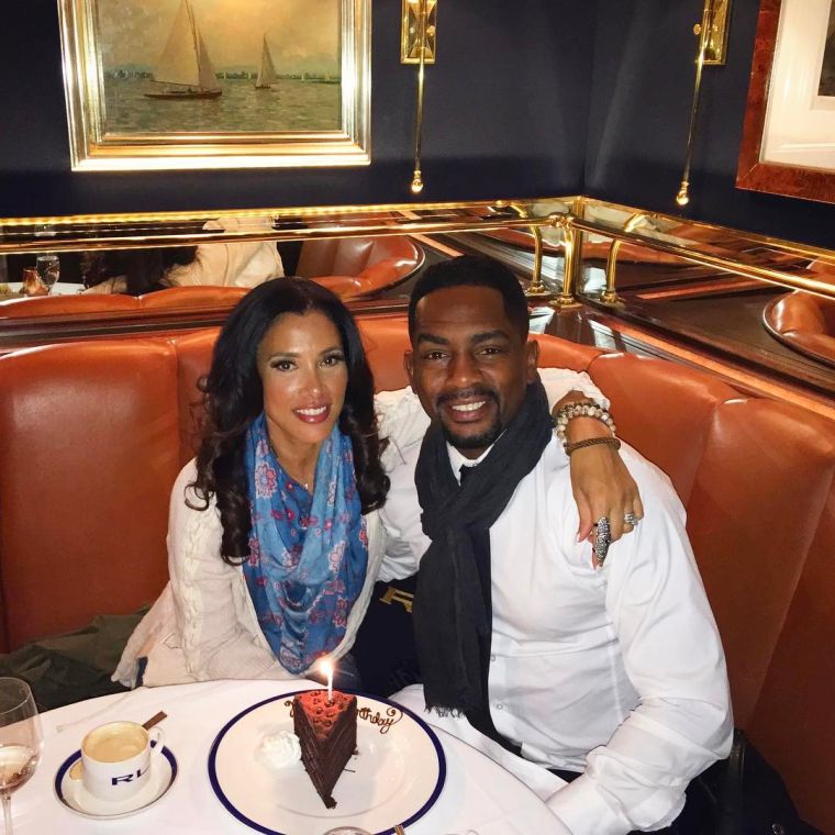 Bill Bellamy dines with his lovely wife.