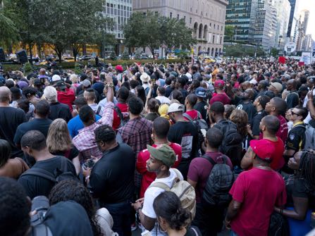 Colin Kaepernick still hasn't been signed, so people are rallying in front  of NFL headquarters