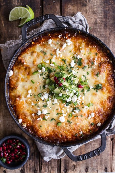 One Pot Cheesy Turkey Tamale Pie- Half Baked Harvest
