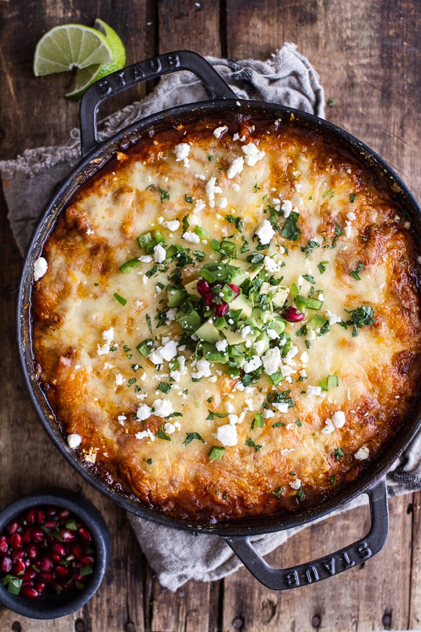 One Pot Cheesy Turkey Tamale Pie- Half Baked Harvest