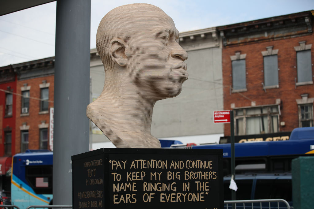 George Floyd statue unveiled to mark Juneteenth