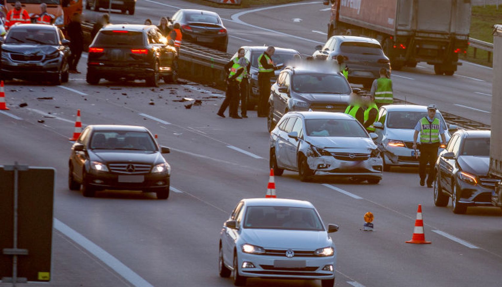 Mass pile-up on A5 near Weingarten