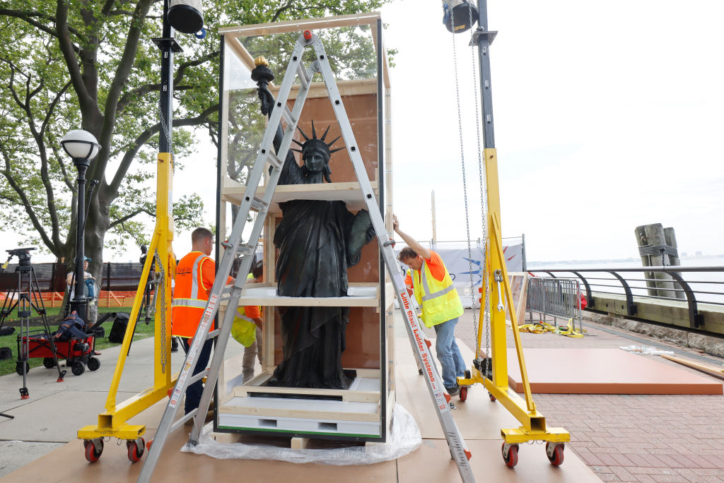The "Little Sister" of the Statue of Liberty on Display at Ellis Island in New York City