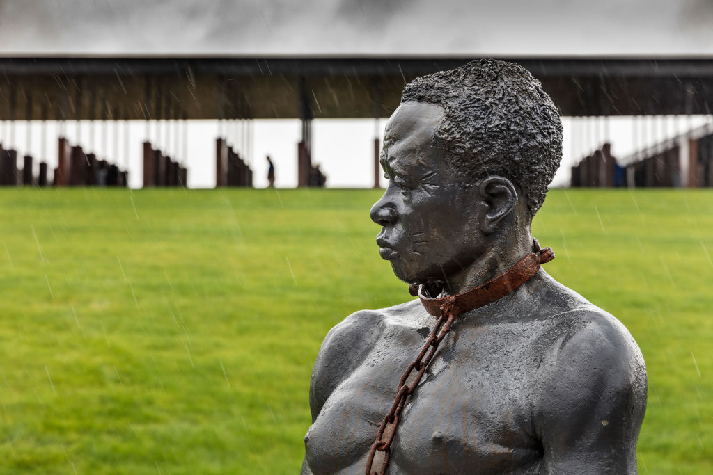Sculpture of A Slave In Chains