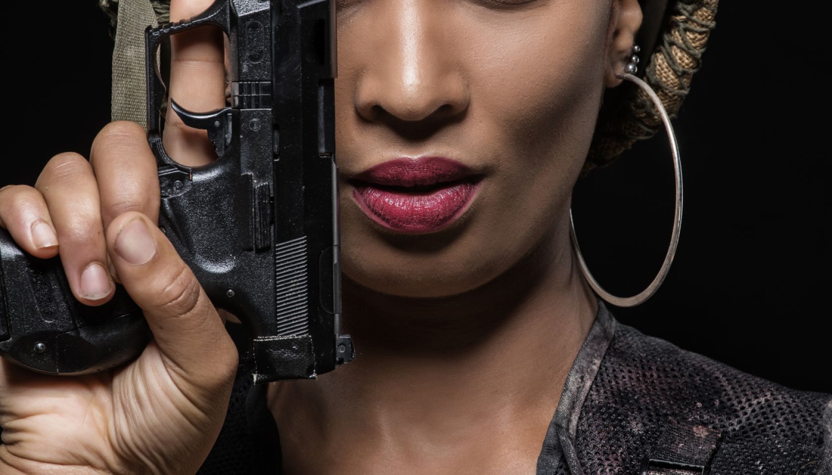 Sexy Black Female Soldier