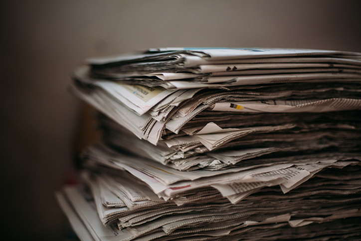 newspaper stack